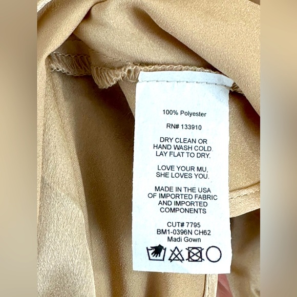 Show Me Your Mumu - Madi Gown Gold Colored Luxe Satin Full Length Medi… - Picture 12 of 12